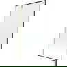 Mexen Next 1-Panel Shower Screen 90 x 150 cm, Black Pattern, Brushed Gold Finish - 895-090-000-00-70-55