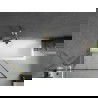 Mexen Next 1-Panel Shower Screen 90 x 150 cm, Black Pattern, Brushed Gold Finish - 895-090-000-00-70-55