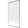 Mexen Next 1-Panel Bath Screen 100 x 150 cm, Black Frame, Brushed Gold - 895-100-000-00-70-55