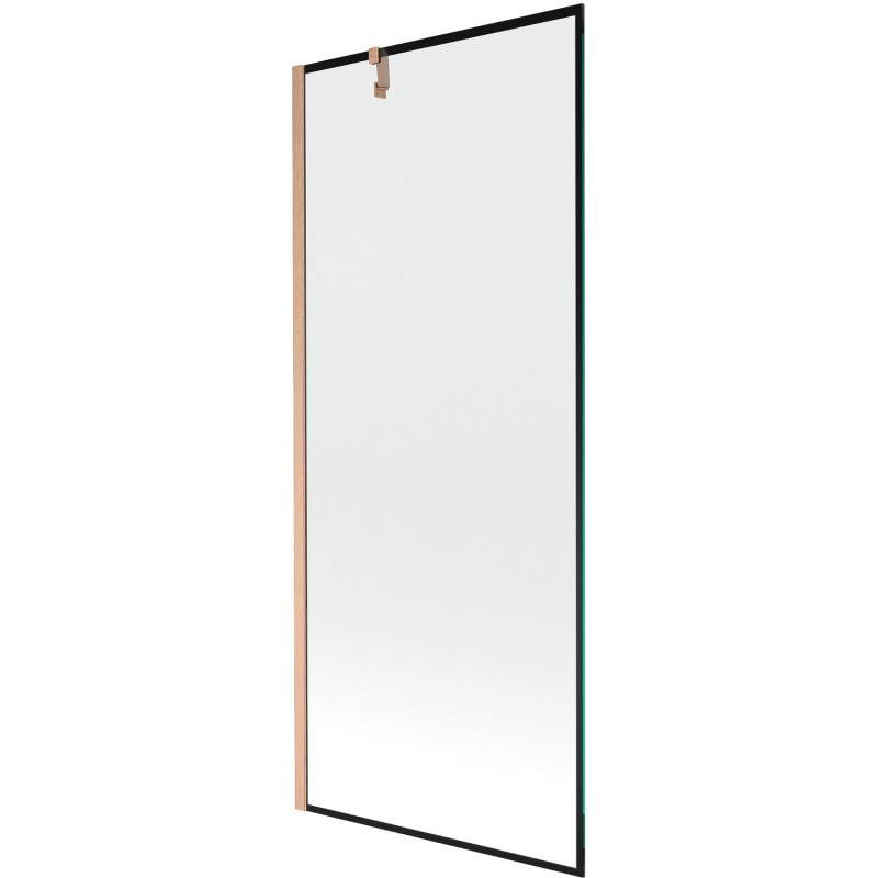 Mexen Next bathtub screen 1-panel 80 x 150 cm, black pattern, brushed copper - 895-080-000-00-70-65