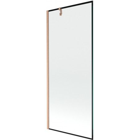 Mexen Next bathtub screen 1-panel 80 x 150 cm, black pattern, brushed copper - 895-080-000-00-70-65