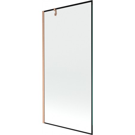 Mexen Next Bathtub Screen 1-Panel 90 x 150 cm, Black Pattern, Brushed Copper - 895-090-000-00-70-65