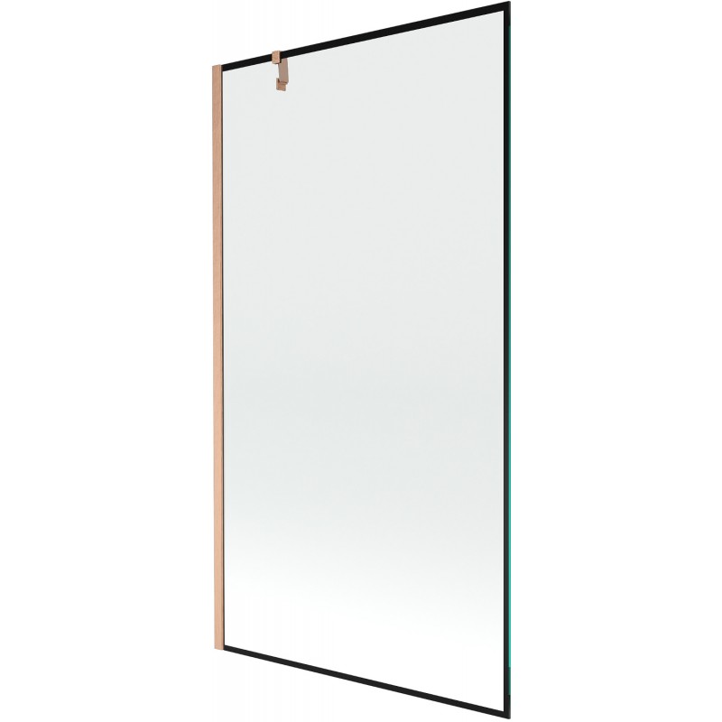 Mexen Next bathtub screen 1-panel 100 x 150 cm, black pattern, brushed copper - 895-100-000-00-70-65