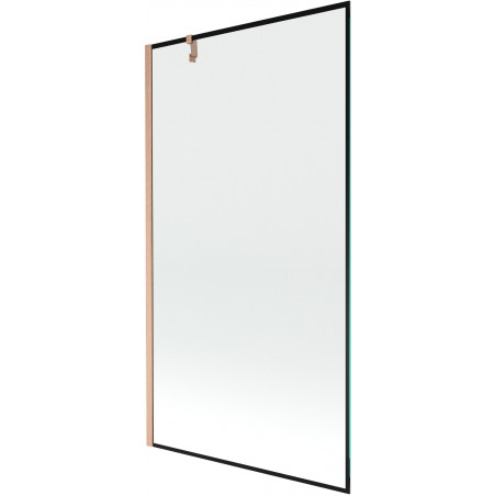 Mexen Next bathtub screen 1-panel 100 x 150 cm, black pattern, brushed copper - 895-100-000-00-70-65