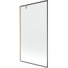 Mexen Next 1-panel bath screen 100 x 150 cm, black frame, brushed copper - 895-100-000-00-70-65