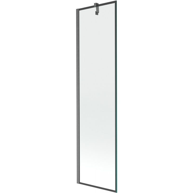 Mexen Next 1-wing bath screen 50 x 150 cm, black frame, gun gray brushed - 895-050-000-00-70-66