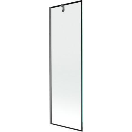 Mexen Next 1-wing Bath Screen 60 x 150 cm, Black Frame, Gun Gray Brushed - 895-060-000-00-70-66