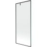 Mexen Next 1-panel shower screen 80 x 150 cm, black frame, gun gray brushed - 895-080-000-00-70-66
