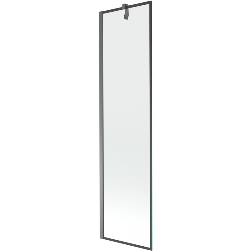 Mexen Next 1-panel bath screen 50 x 150 cm, black pattern, gun metal - 895-050-000-00-70-95