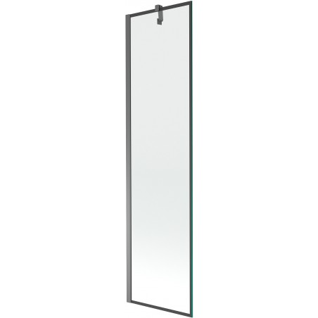Mexen Next 1-panel Bathtub Screen 50 x 150 cm, Black Frame, Gun Metal - 895-050-000-00-70-95