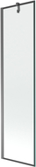 Mexen Next 1-panel Bathtub Screen 50 x 150 cm, Black Frame, Gun Metal - 895-050-000-00-70-95