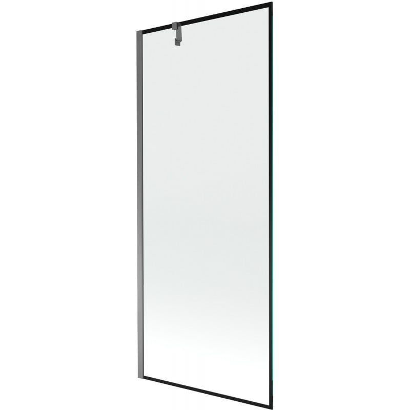Mexen Next 1-panel bath screen 80 x 150 cm, black frame, gun metal - 895-080-000-00-70-95