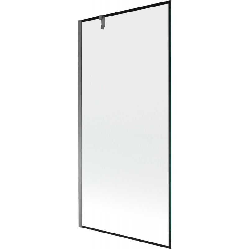 Mexen Next 1-wing bath screen 90 x 150 cm, black frame, gun metal - 895-090-000-00-70-95