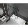 Mexen Next 1-wing Bath Screen 100 x 150 cm, Black Frame, Gun Metal - 895-100-000-00-70-95
