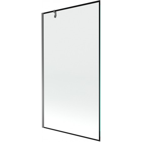 Mexen Next 1-panel bath screen 100 x 150 cm, black pattern, gun metal - 895-100-000-00-70-95