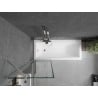 Mexen Next 1-wing Bath Screen 60 x 150 cm, Black Pattern, Brushed Nickel - 895-060-000-00-70-97