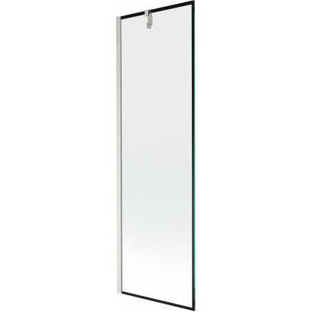 Mexen Next 1-wing Bath Screen 60 x 150 cm, Black Pattern, Brushed Nickel - 895-060-000-00-70-97