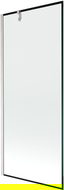 Mexen Next 1-wing shower screen 80 x 150 cm, black frame, brushed nickel - 895-080-000-00-70-97
