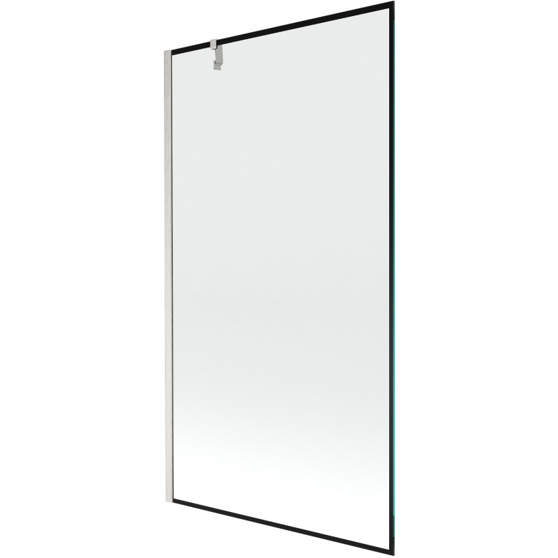 Mexen Next 1-wing Bath Screen 100 x 150 cm, Black Pattern, Brushed Nickel - 895-100-000-00-70-97