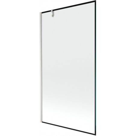 Mexen Next 1-wing Bath Screen 100 x 150 cm, Black Pattern, Brushed Nickel - 895-100-000-00-70-97