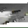 Mexen Next bathtub screen 1-panel 50 x 150 cm, black pattern, brushed gold - 895-050-000-00-77-55