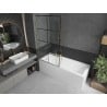 Mexen Next bathtub screen 1-wing 90 x 150 cm, black pattern, brushed gold - 895-090-000-00-77-55