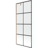 Mexen Next 1-wing shower screen 80 x 150 cm, black pattern, brushed copper - 895-080-000-00-77-65