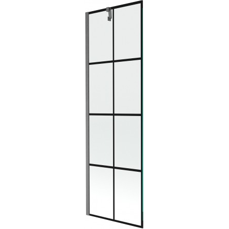 Mexen Next 1-panel bathtub screen 60 x 150 cm, black pattern, brushed gun gray - 895-060-000-00-77-66