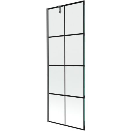 Mexen Next 1-panel bath screen 70 x 150 cm, black grid, gun gray brushed - 895-070-000-00-77-66