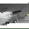 Mexen Next bath screen 1-wing 80 x 150 cm, black pattern, gun gray brushed - 895-080-000-00-77-66