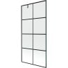Mexen Next 1-wing bath screen 90 x 150 cm, black pattern, brushed gun gray - 895-090-000-00-77-66