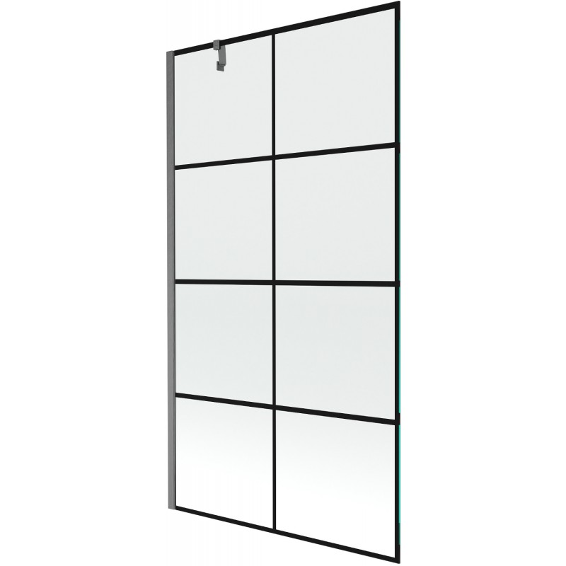 Mexen Next shower screen 1-wing 100 x 150 cm, black pattern, gun gray brushed - 895-100-000-00-77-66