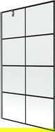 Mexen Next shower screen 1-wing 100 x 150 cm, black pattern, gun gray brushed - 895-100-000-00-77-66
