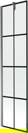 Mexen Next 1-wing bath screen 50 x 150 cm, black grid, gun metal - 895-050-000-00-77-95