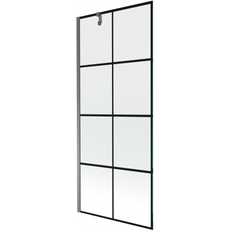 Mexen Next 1-wing shower screen 80 x 150 cm, black pattern, gun metal - 895-080-000-00-77-95