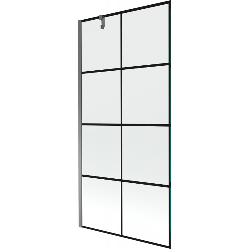 Mexen Next shower screen 1-wing 90 x 150 cm, black pattern, gun metal - 895-090-000-00-77-95