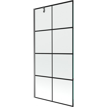 Mexen Next shower screen 1-wing 90 x 150 cm, black pattern, gun metal - 895-090-000-00-77-95