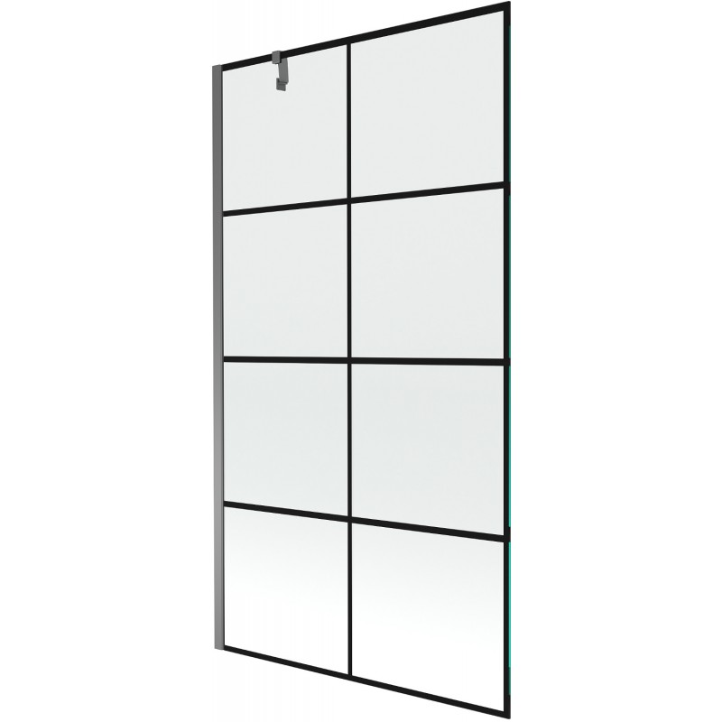 Mexen Next Shower Screen 1-Wing 100 x 150 cm Black Pattern Gun Metal - 895-100-000-00-77-95
