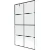 Mexen Next 1-wing Bath Screen 100 x 150 cm, Black Grid, Gun Metal - 895-100-000-00-77-95