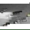 Mexen Next Shower Screen 1-Leaf 50 x 150 cm, Black Pattern, Brushed Nickel - 895-050-000-00-77-97