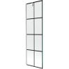 Mexen Next 1-panel bath screen 60 x 150 cm, black pattern, brushed nickel - 895-060-000-00-77-97