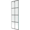 Mexen Next 1-panel bathtub screen 60 x 150 cm, black grid, brushed nickel - 895-060-000-00-77-97