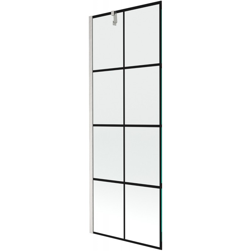 Mexen Next shower screen 1-wing 70 x 150 cm, black pattern, brushed nickel - 895-070-000-00-77-97
