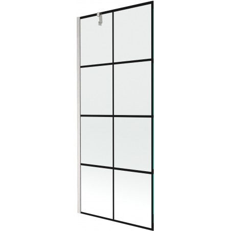 Mexen Next 1-wing shower screen 80 x 150 cm, black pattern, brushed nickel - 895-080-000-00-77-97