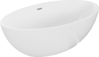 Mexen Nike freestanding bathtub 175 x 100 cm, white, chrome overflow - 54071751000-01