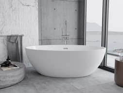 Mexen Nike freestanding bathtub 175 x 100 cm, white, chrome overflow - 54071751000-01