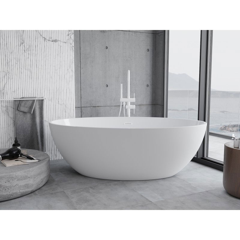 Mexen Nike Free-standing Bathtub 175 x 100 cm, White, White Overflow - 54071751000-20