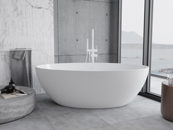 Mexen Nike freestanding bathtub 175 x 100 cm, white, overflow white - 54071751000-20