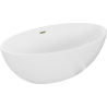 Mexen Nike freestanding bathtub 175 x 100 cm, white, overflow gold - 54071751000-50