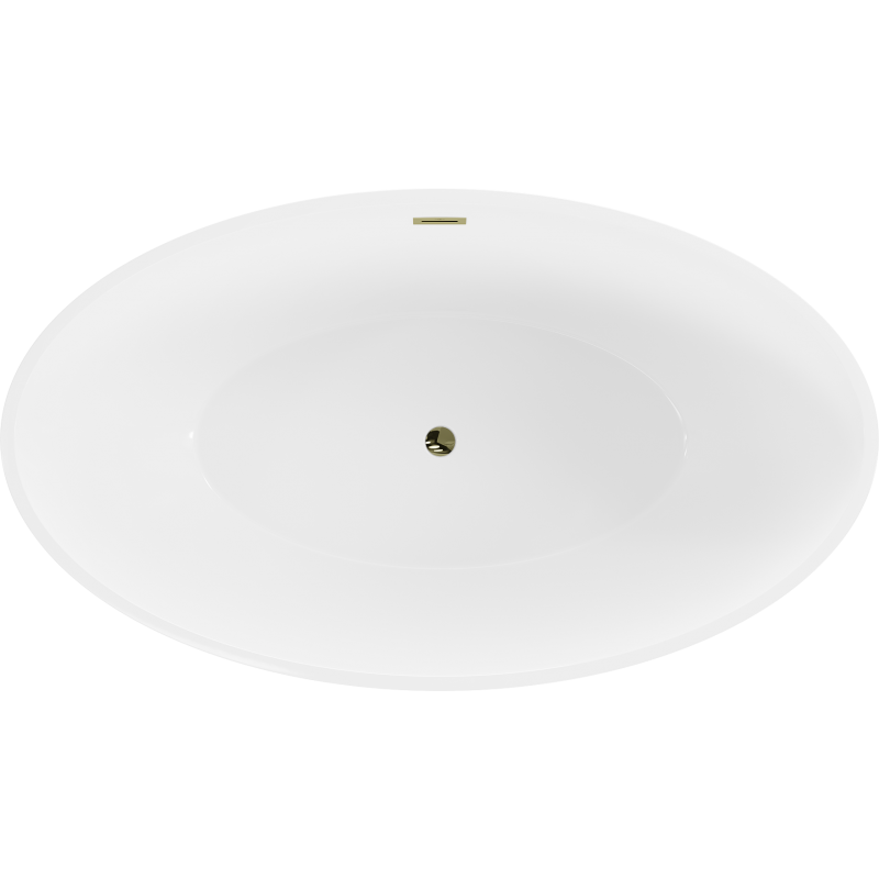 Mexen Nike freestanding bathtub 175 x 100 cm, white, gold overflow - 54071751000-50